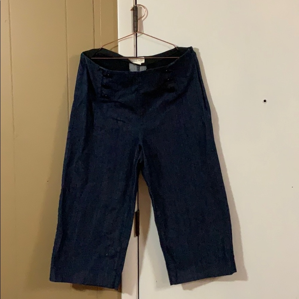 Kate Spade cropped wide leg denim pants